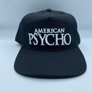 American Psycho Hat Adult OSFM Snapback Black Adjustable Horror Movie NWOT